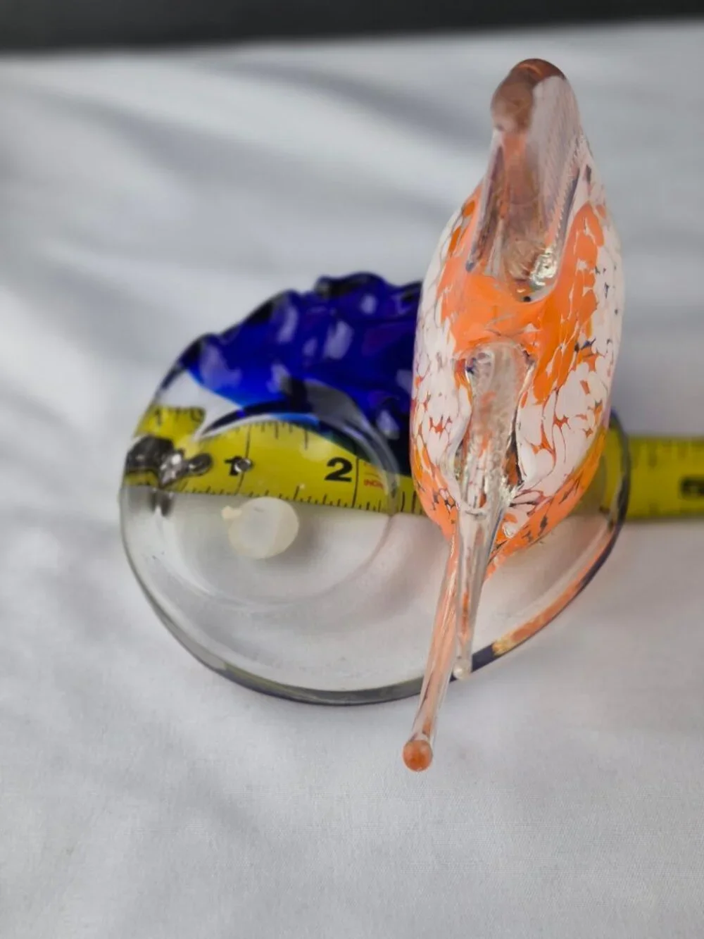 PartyLite Art Glass Tropical Angel Fish Tealight Candle Holder